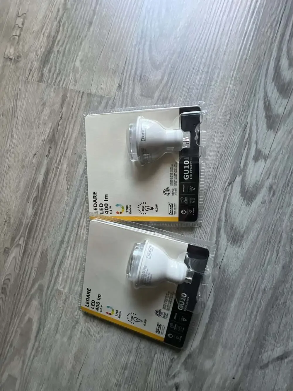IKEA LEDARE LED 400 lm 6.3 W GU10 Light Bulb 2700 Kelvin - 2 Pack